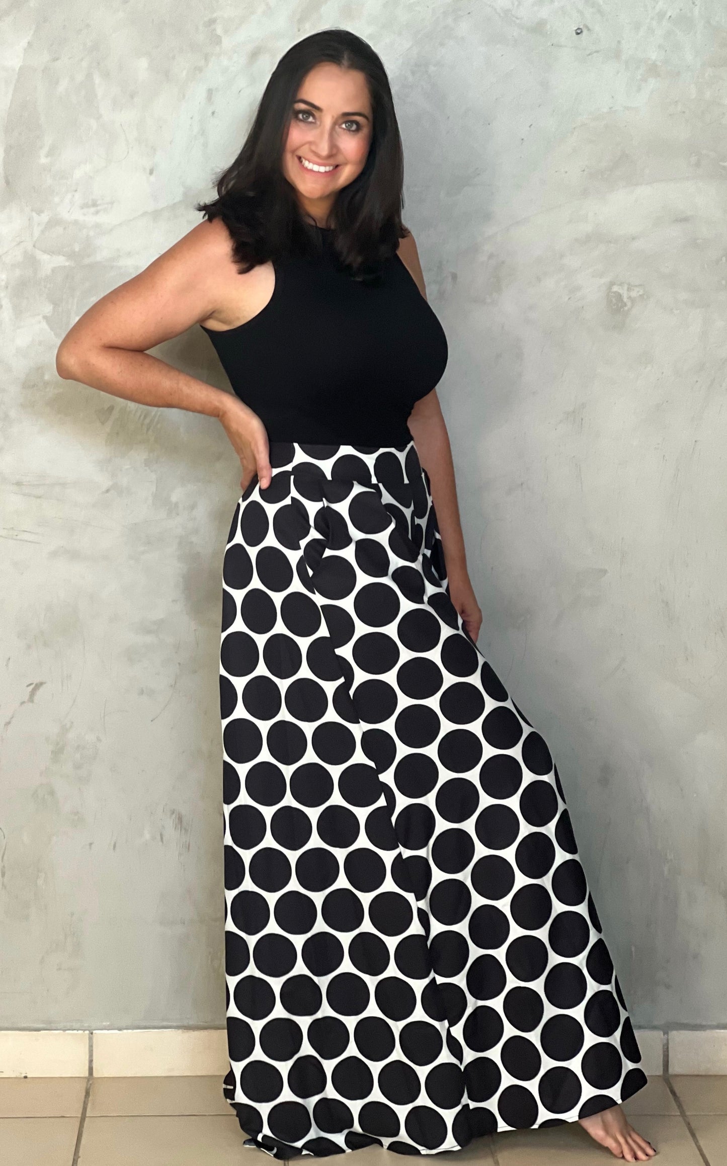 BLACK AND WHITE PALAZZO