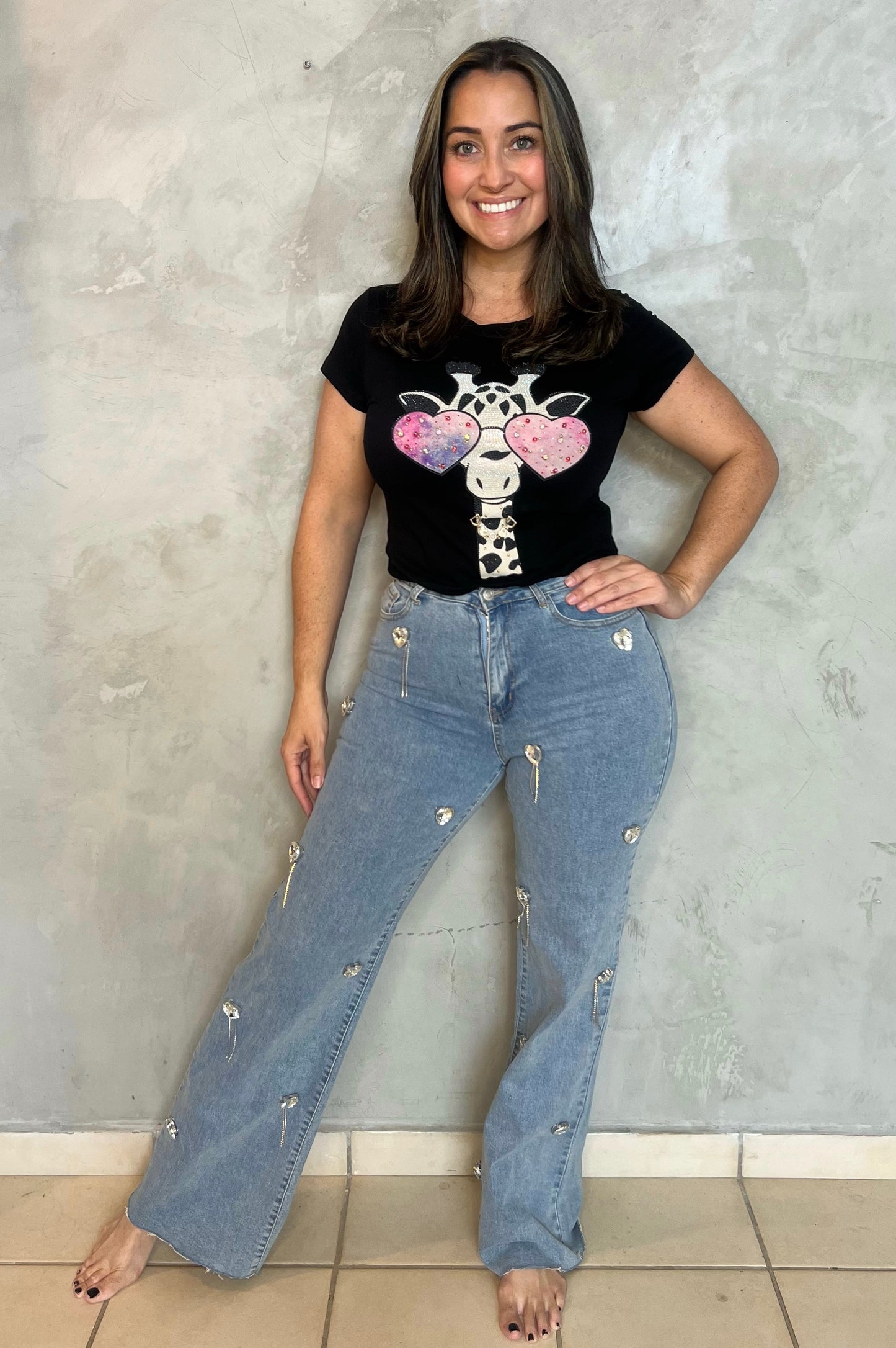 TOP DE JIRAFA CON CORAZONES