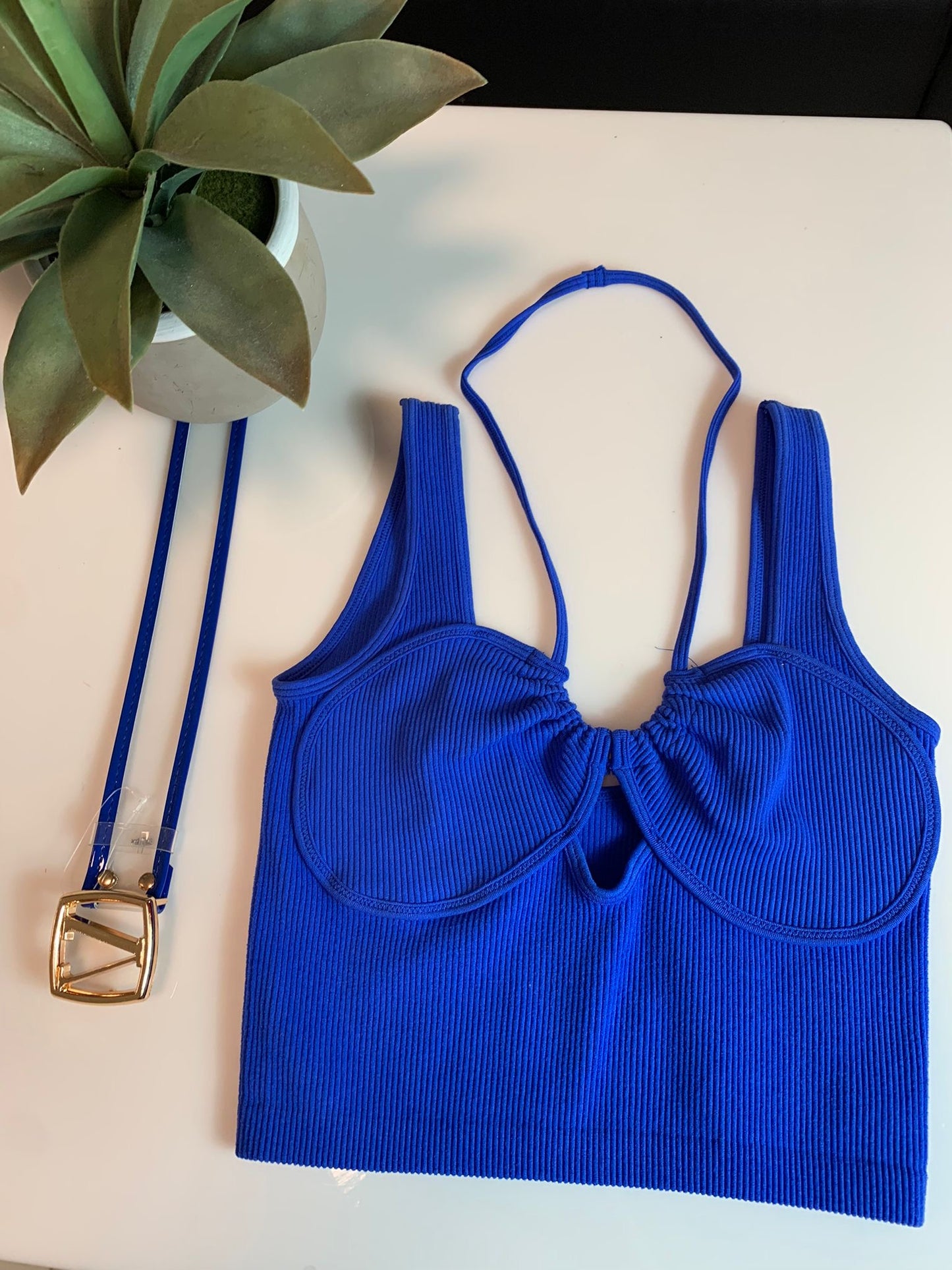 ROYAL BLUE BASIC TOP WITH HALTER