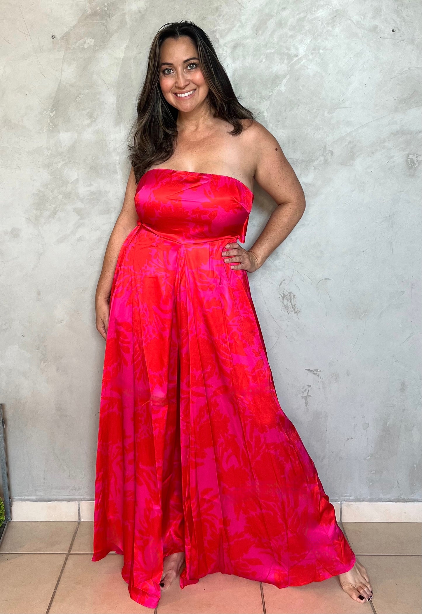 JUMPSUIT FUCHSIA AND ORANGE