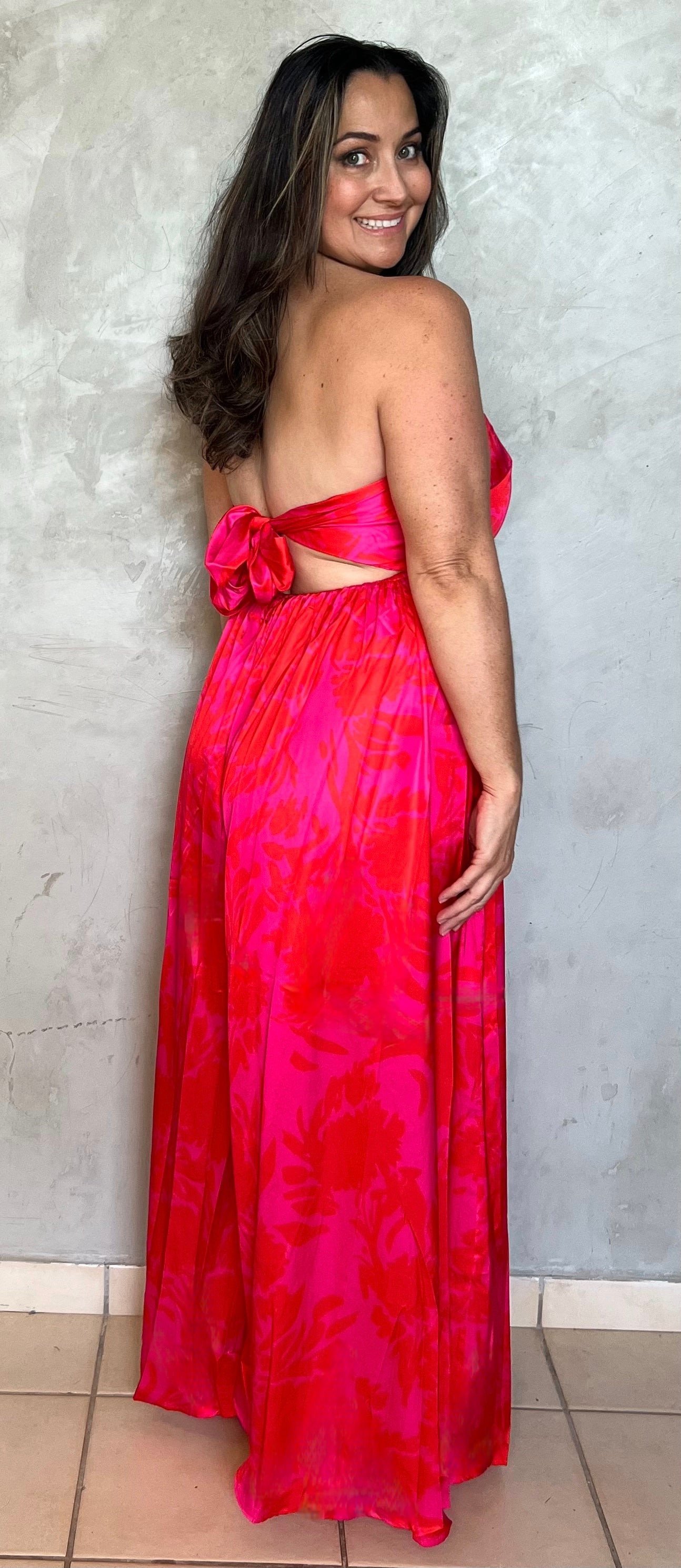 JUMPSUIT FUCHSIA AND ORANGE