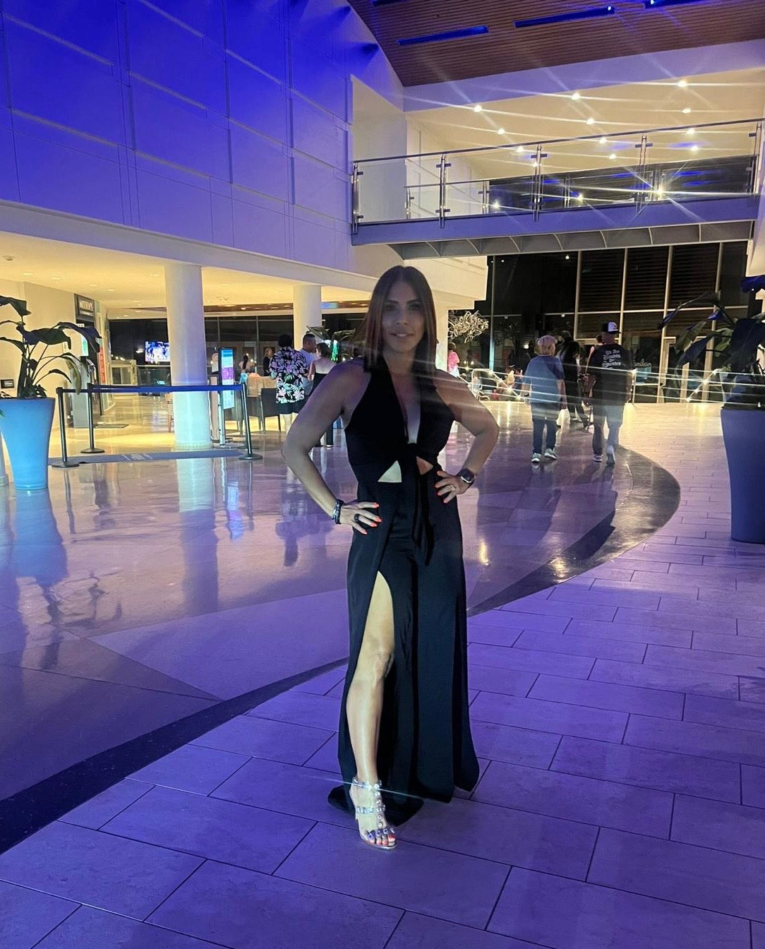 BLACK HALTER JUMPSUIT