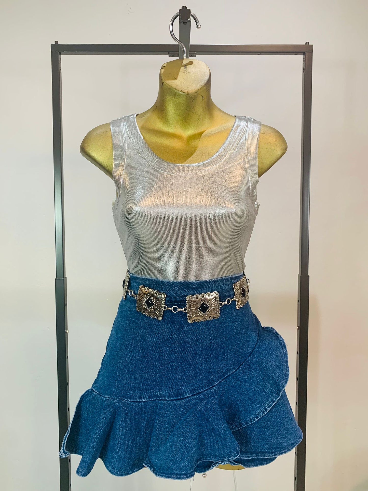 BLUE DENIM SKORT