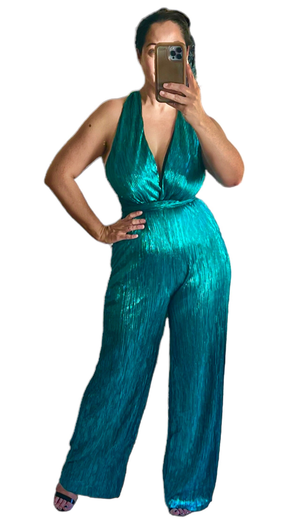 TEAL JUMPSUIT