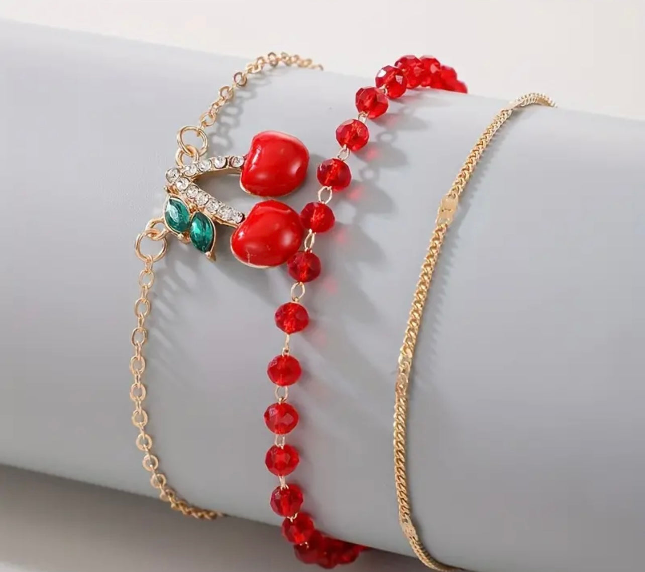 CHERRY CHARM ANKLET 🍒