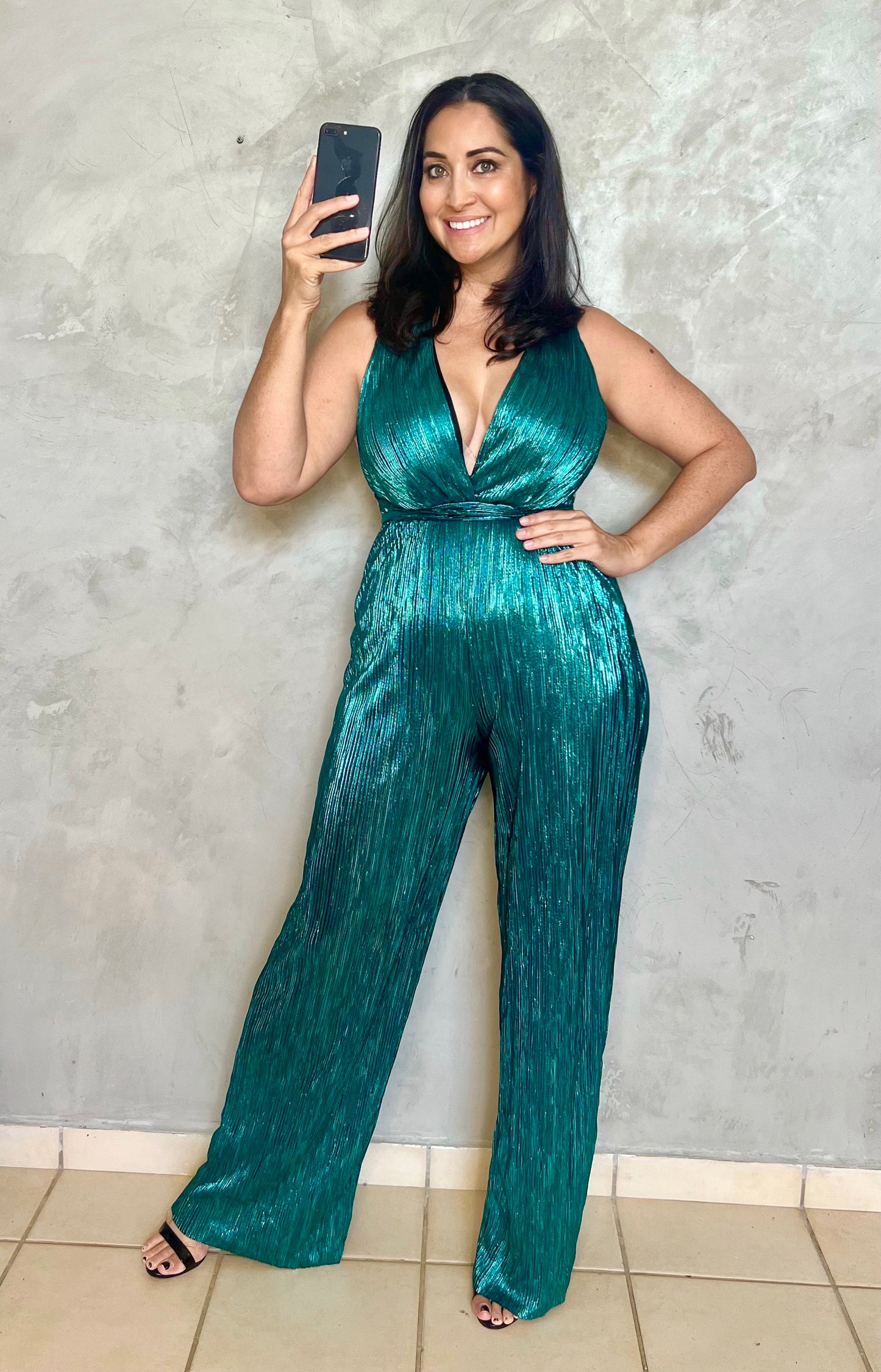 TEAL JUMPSUIT