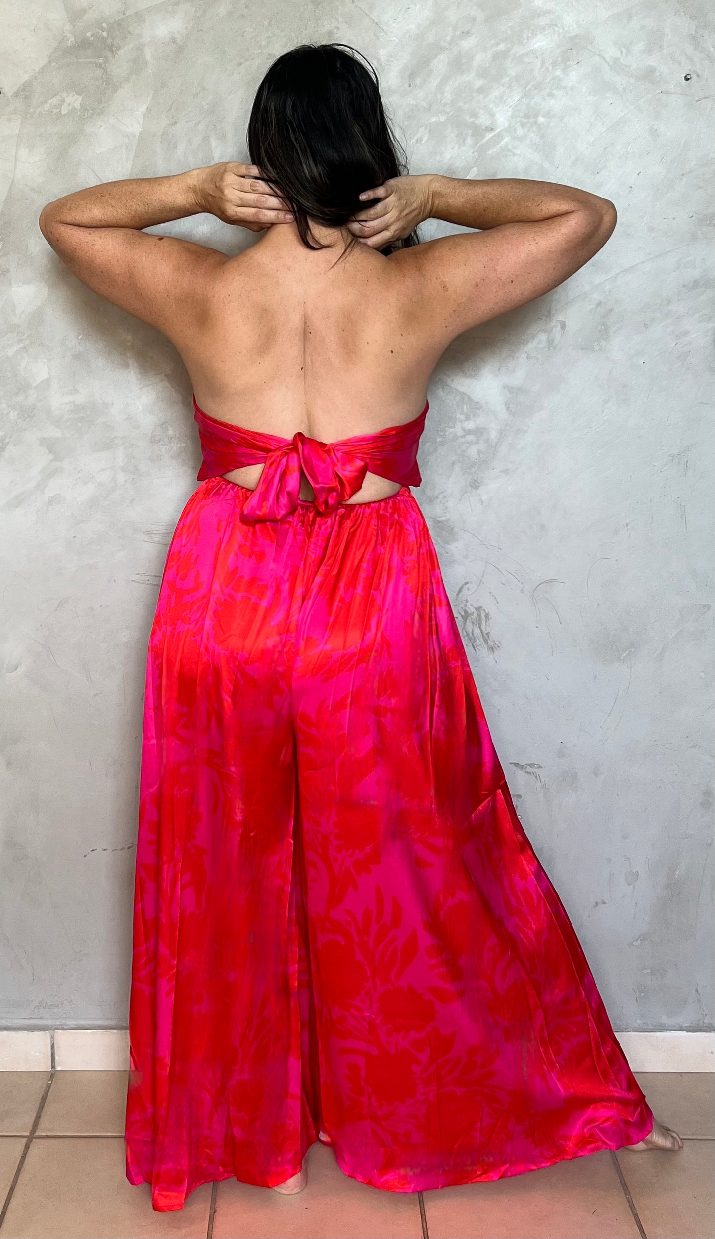 JUMPSUIT FUCHSIA AND ORANGE
