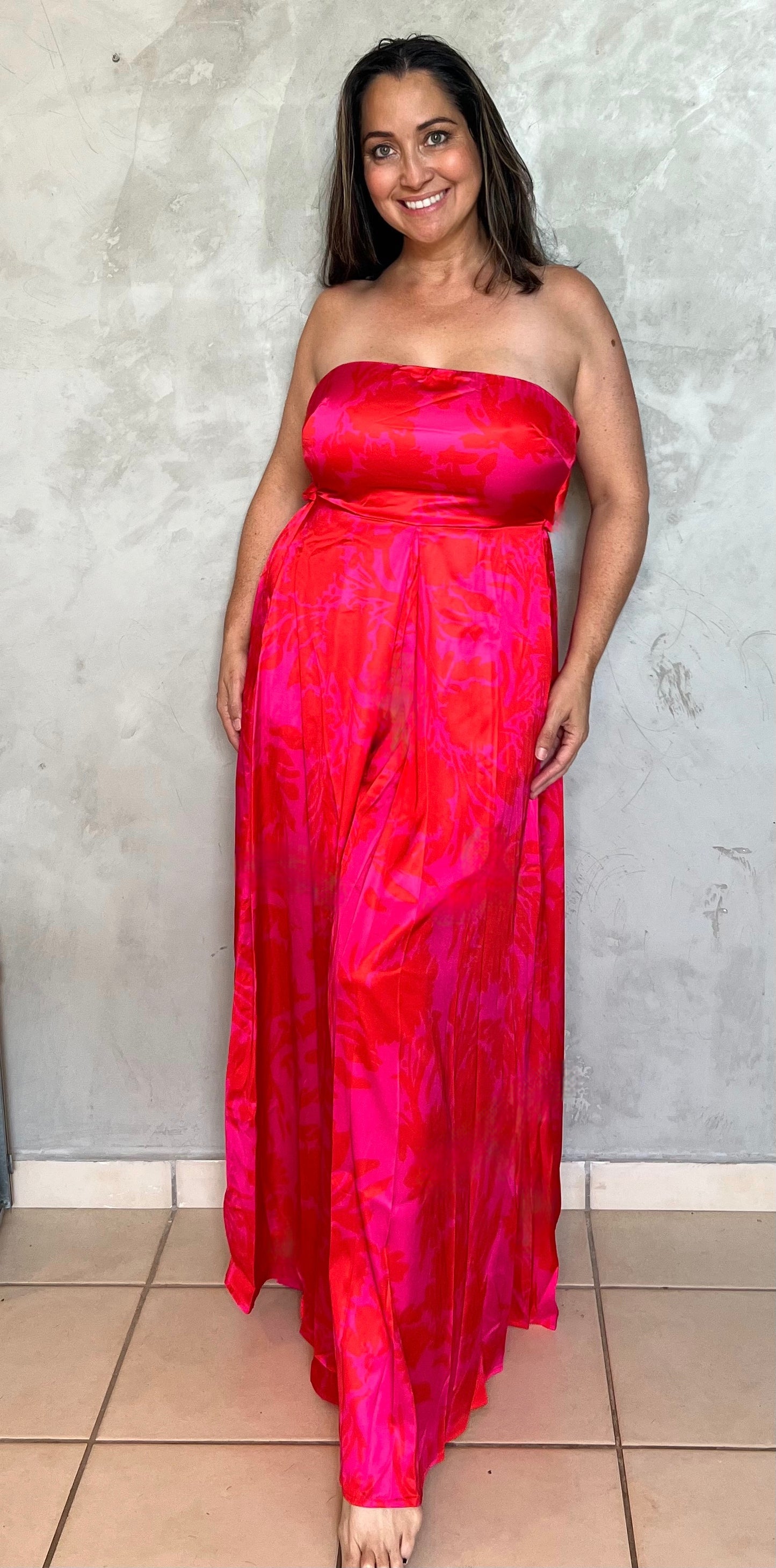 JUMPSUIT FUCHSIA AND ORANGE