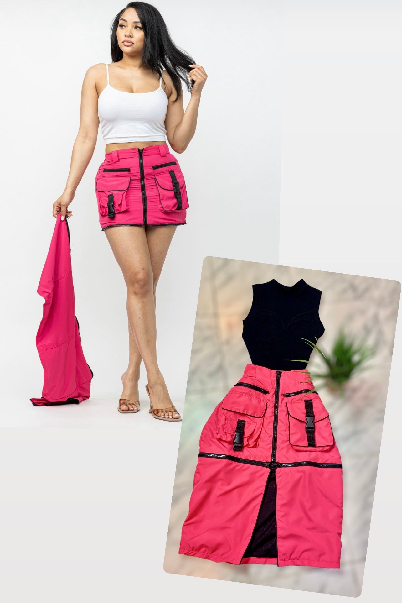 FALDA 2 EN 1 FUCHSIA