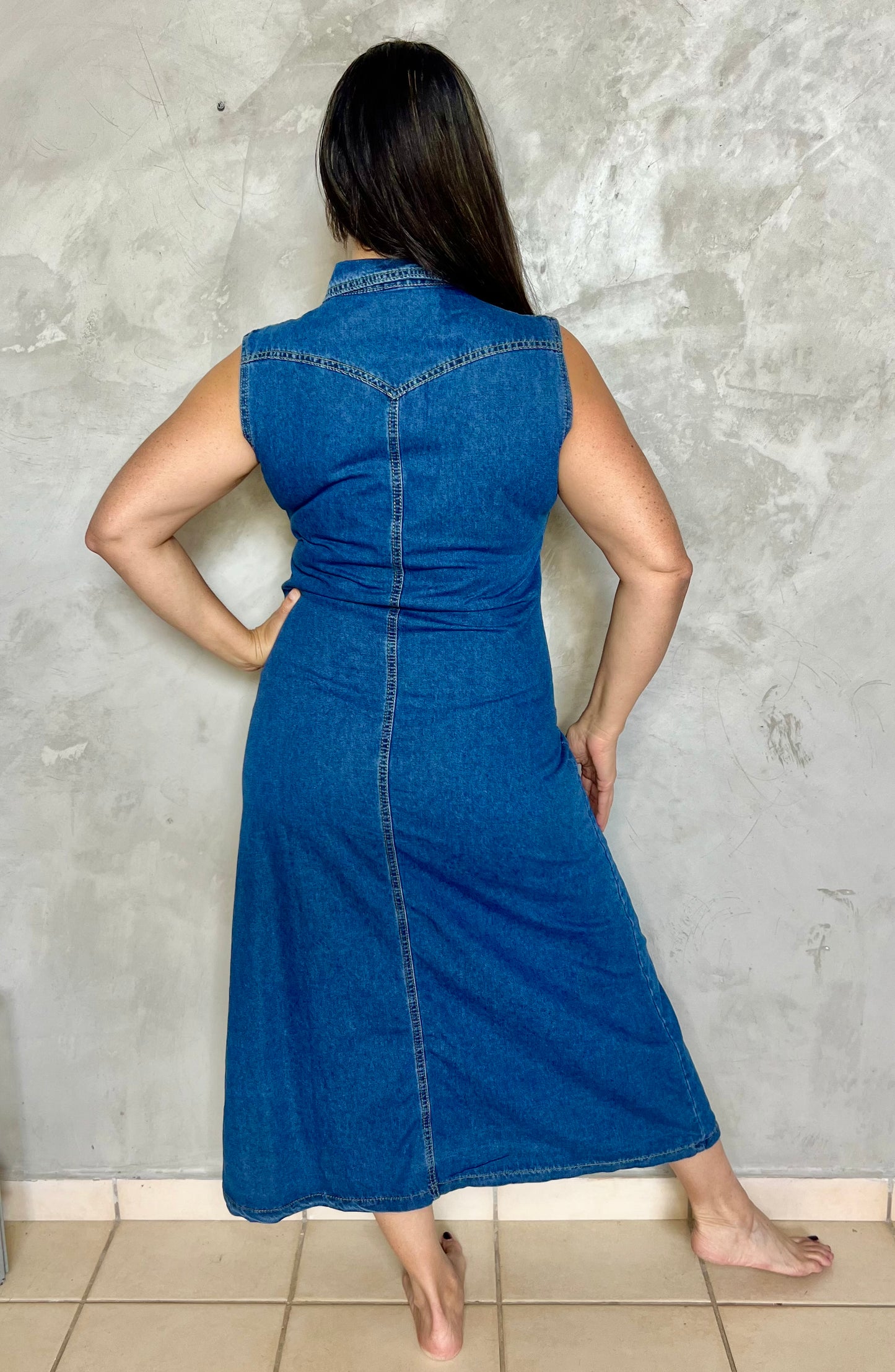 BLUE DENIM DRESS