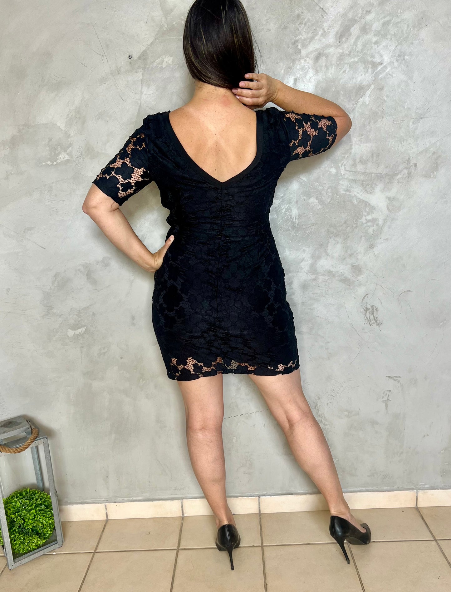 BLACK EMBROIDERED DRESS