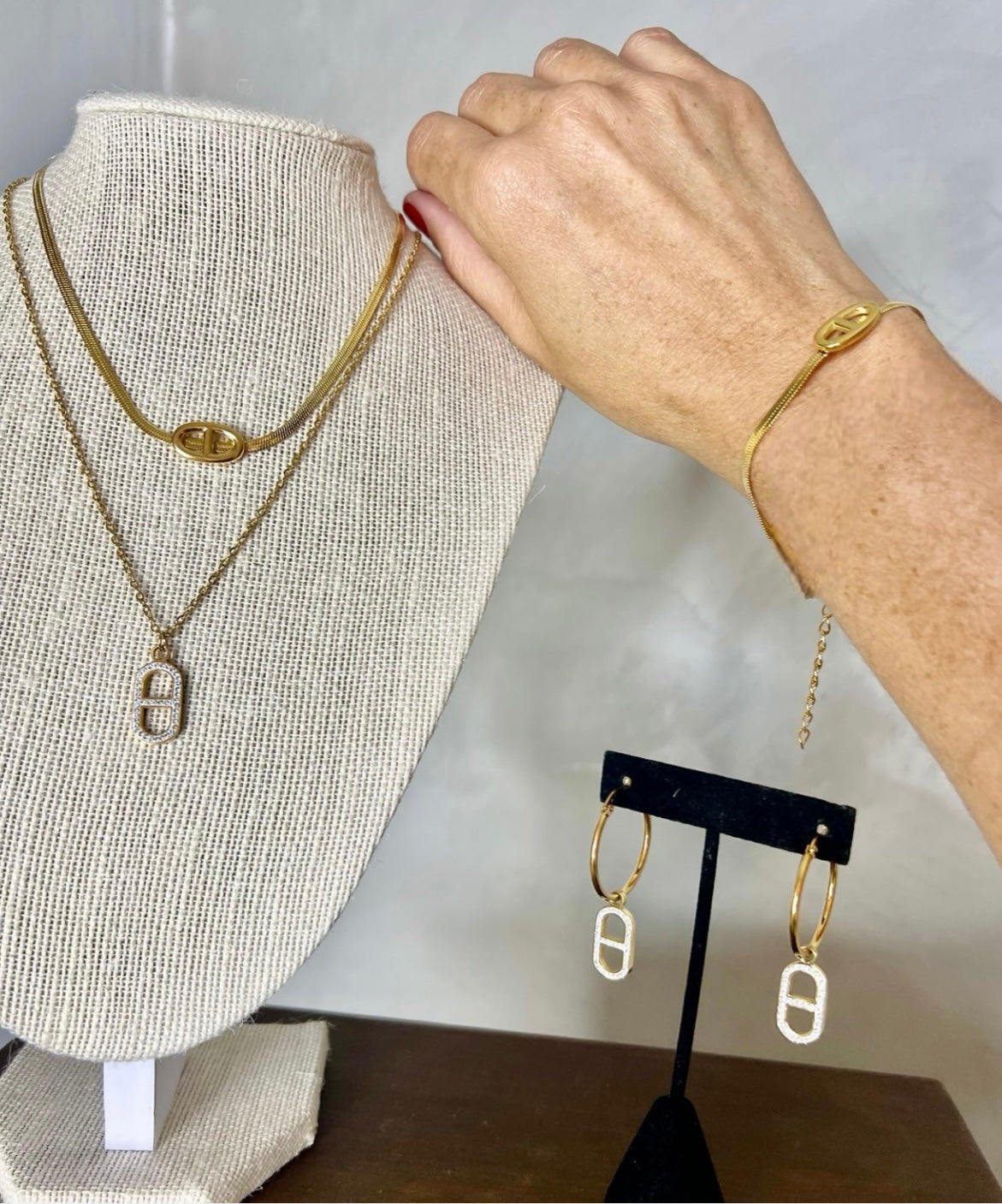 SET DORADO EN STAINLESS STEEL