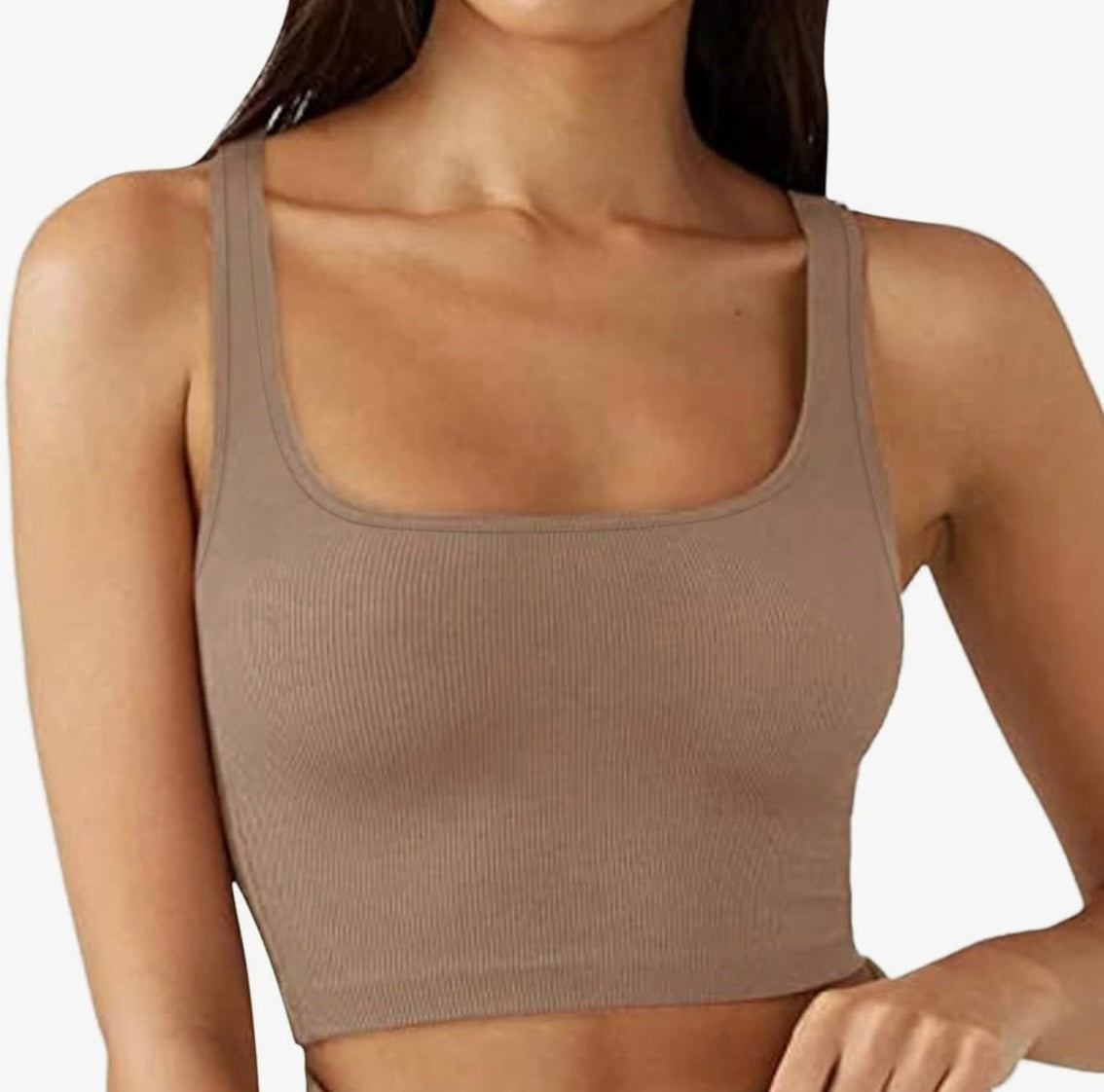 TAUPE SHORT TANK TOP