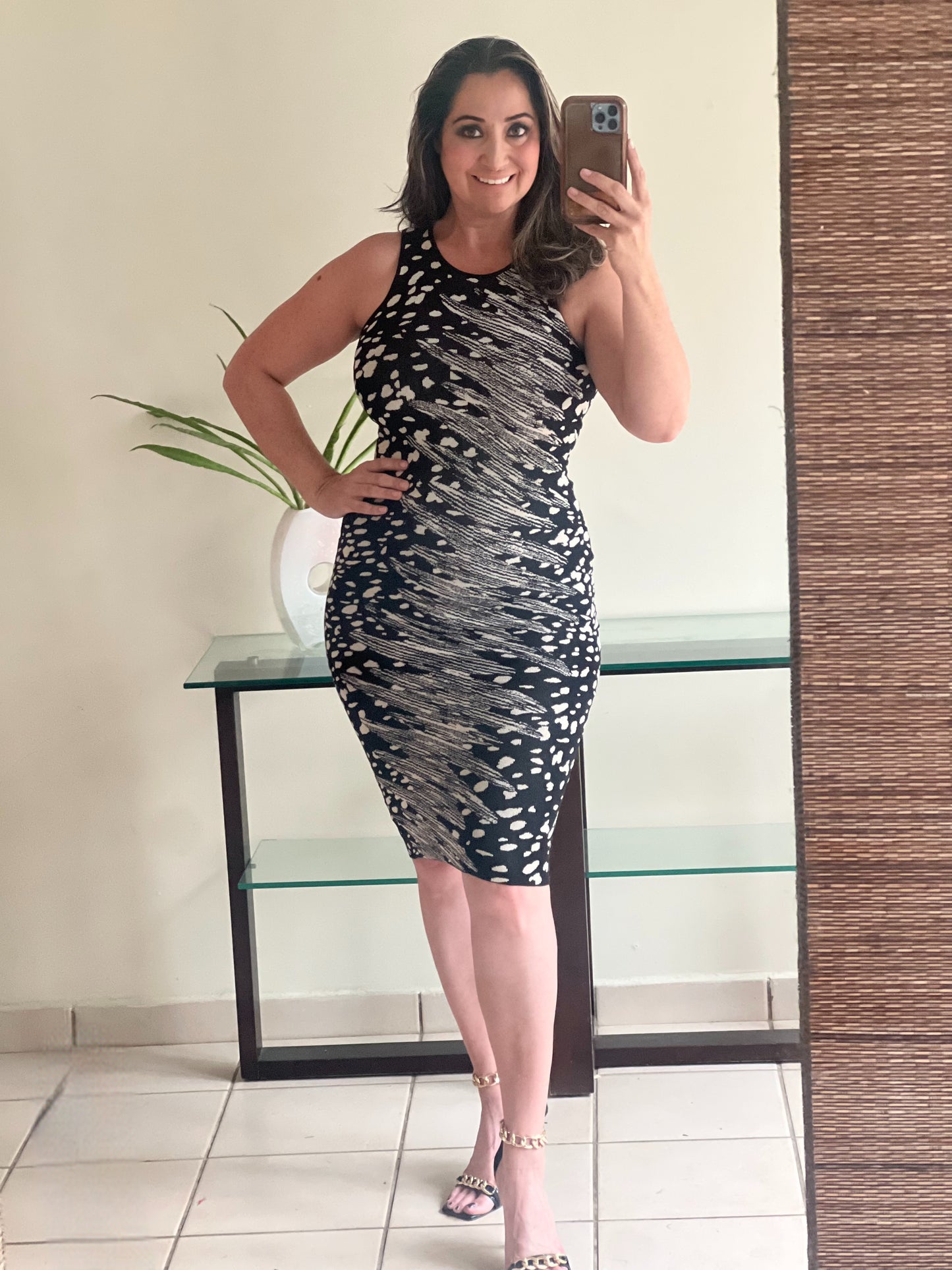 BLACK AND IVORY DRESS