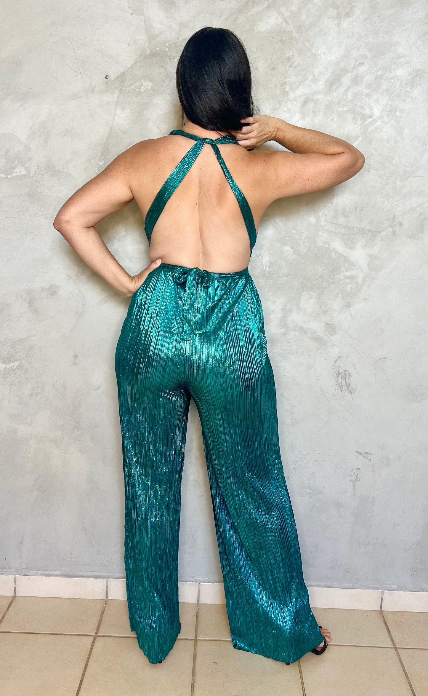 TEAL JUMPSUIT