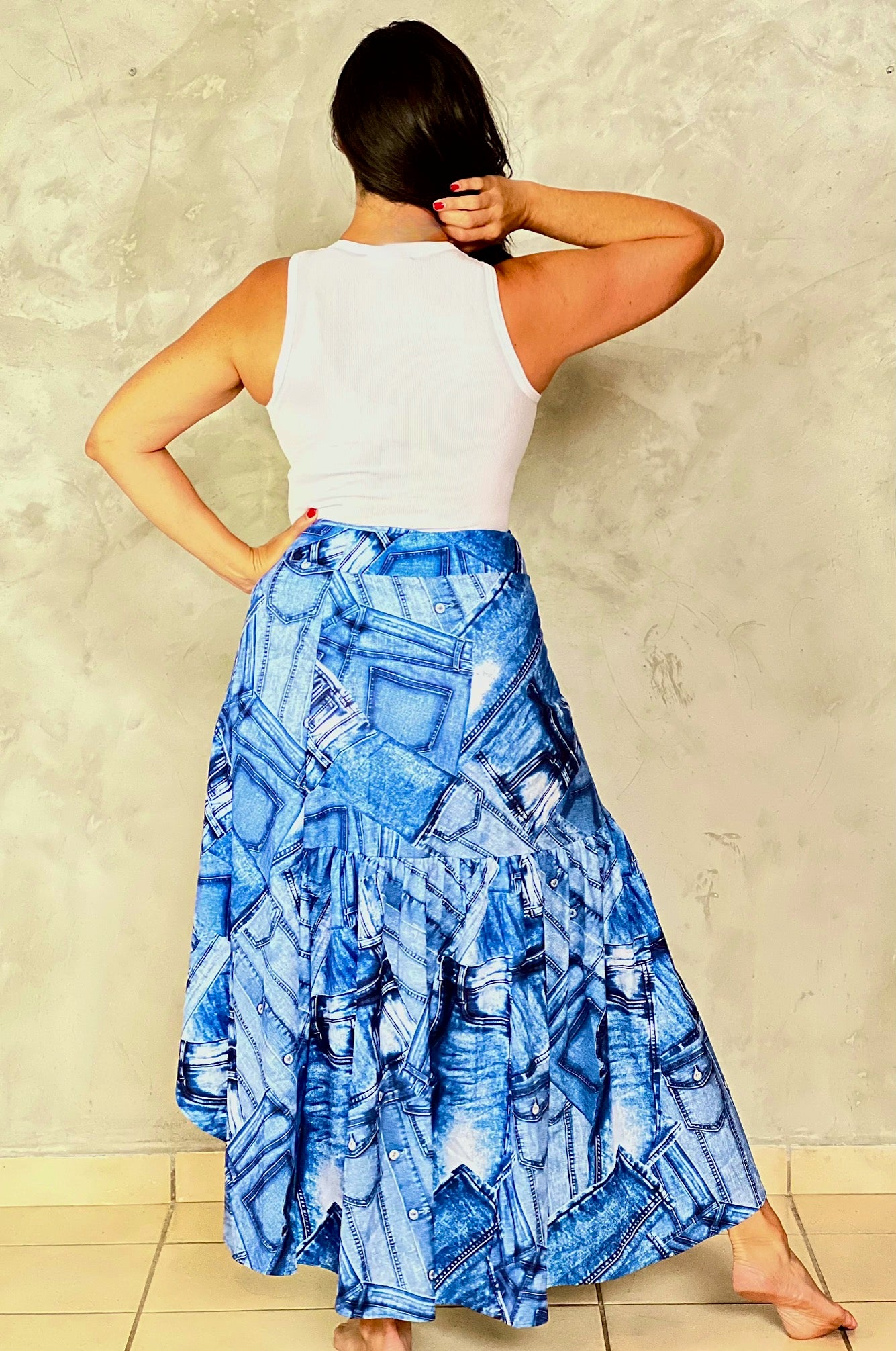 FALDA WRAP AROUND SIMULANDO MAHON