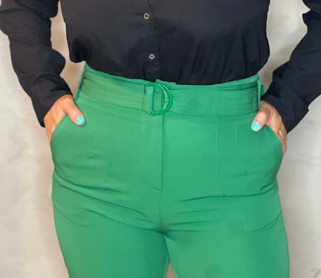 PANTALON LARGO VERDE