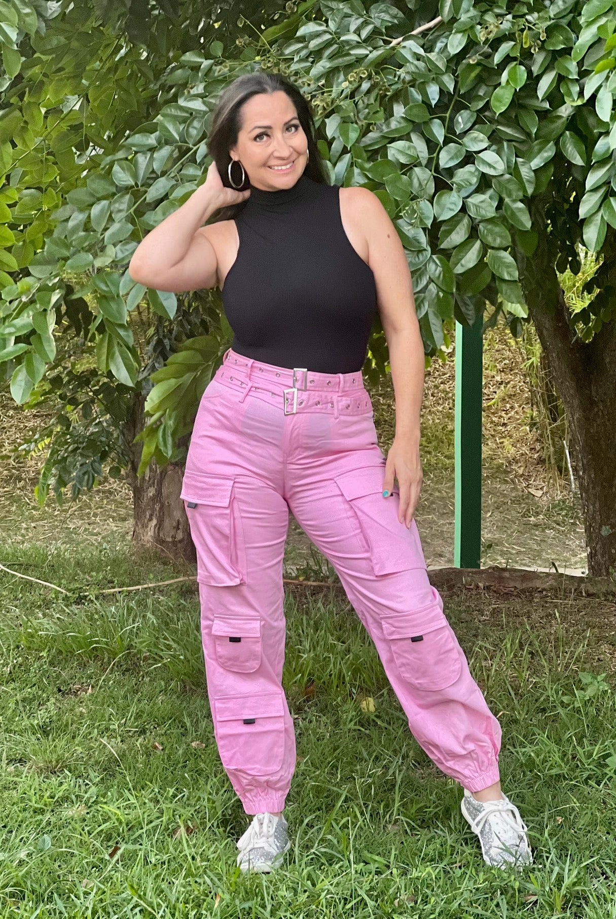 PINK CARGO JOGGERS