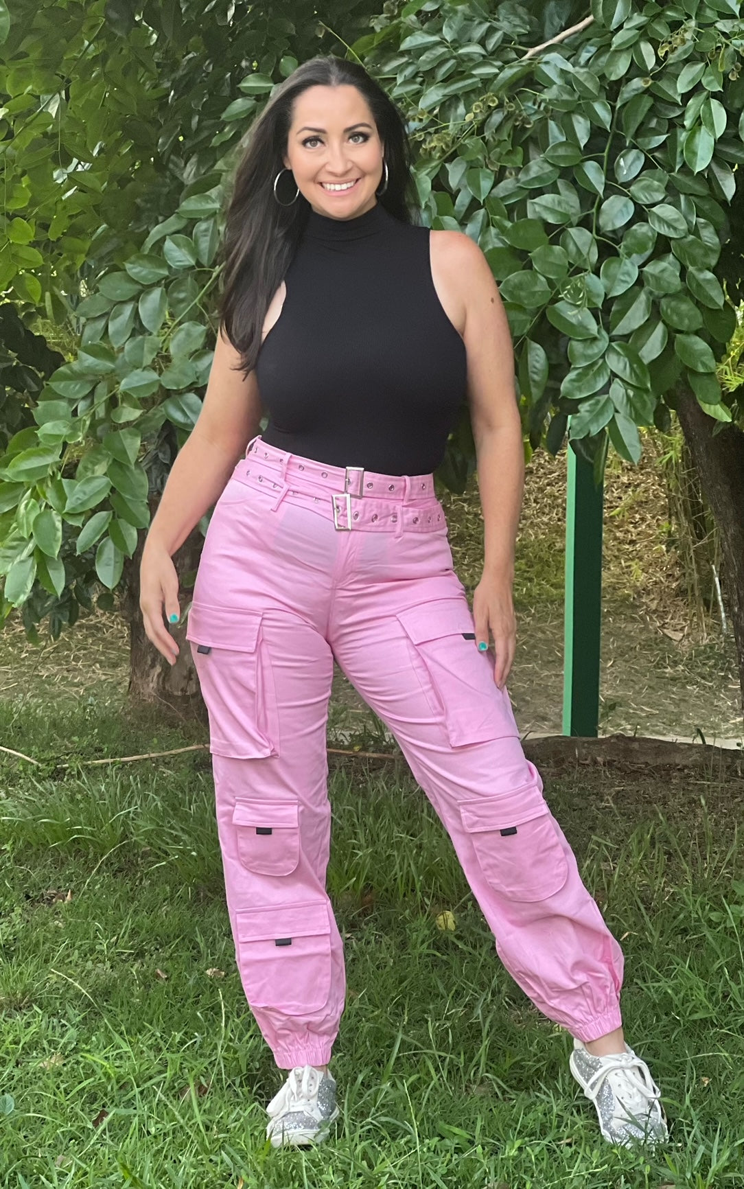 PINK CARGO JOGGERS