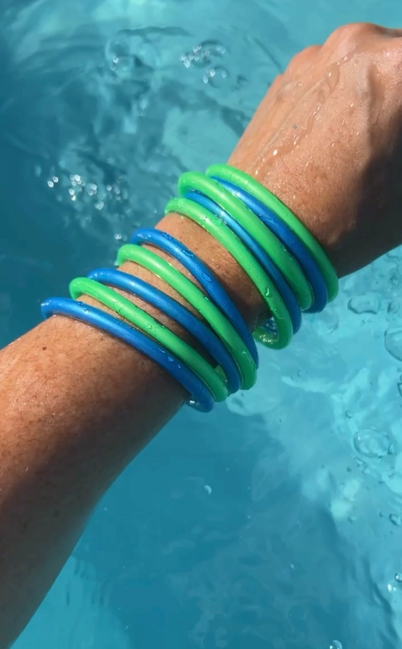 GREEN JELLY BANGLES
